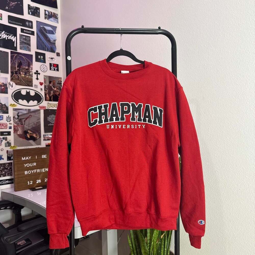 Champion Chapman University Red Crewneck Sweatshirt